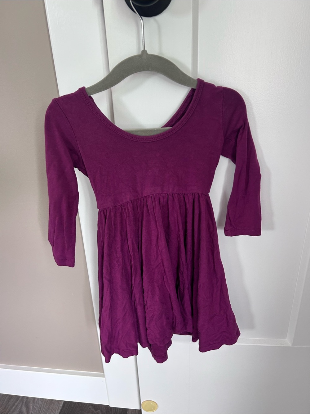 Kyte BABY Long Sleeve Twirl Dress in Plum